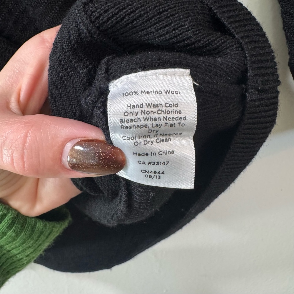 Talbots Charcoal Merino Wool Knit Size Mp - Picture 5 of 6